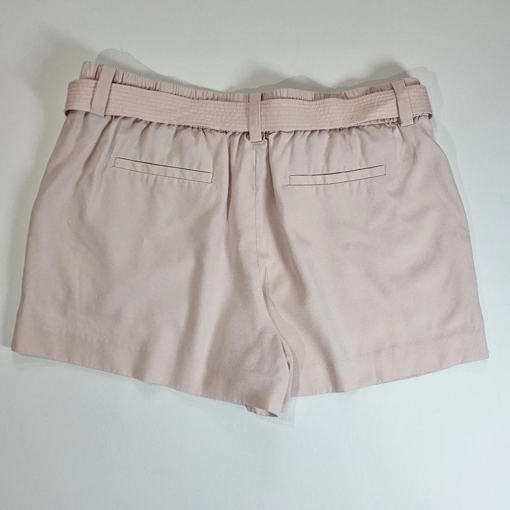 J. Crew Womens Shorts‎ Size Large Pink Belted Stretch Waist Summer Mini Preppy